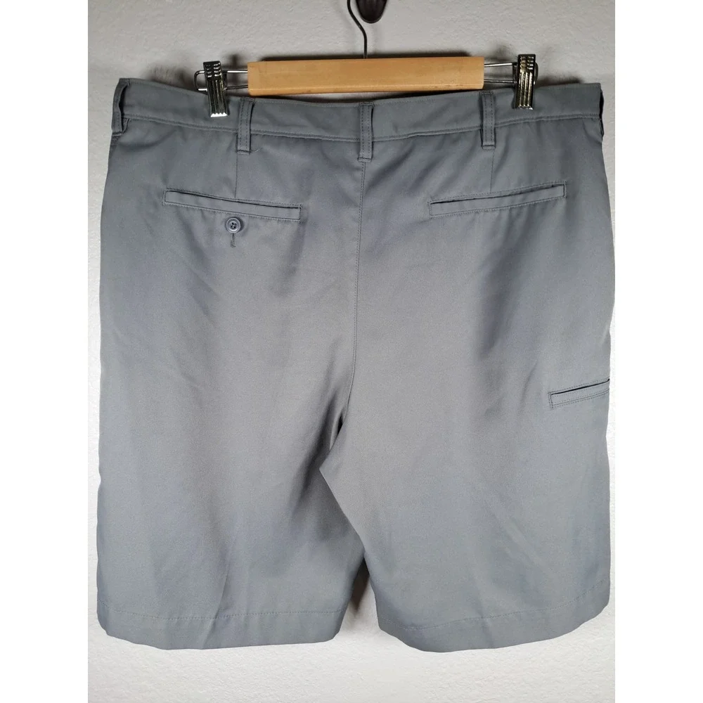 PGA Tour Mens Gray Flat Front Golf Shorts Performance Activewear Size 36